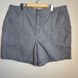 Croft & Barrow Men's 44 Chino Cargo Shorts‎ Gray Outdoor Hiking Utility Camping